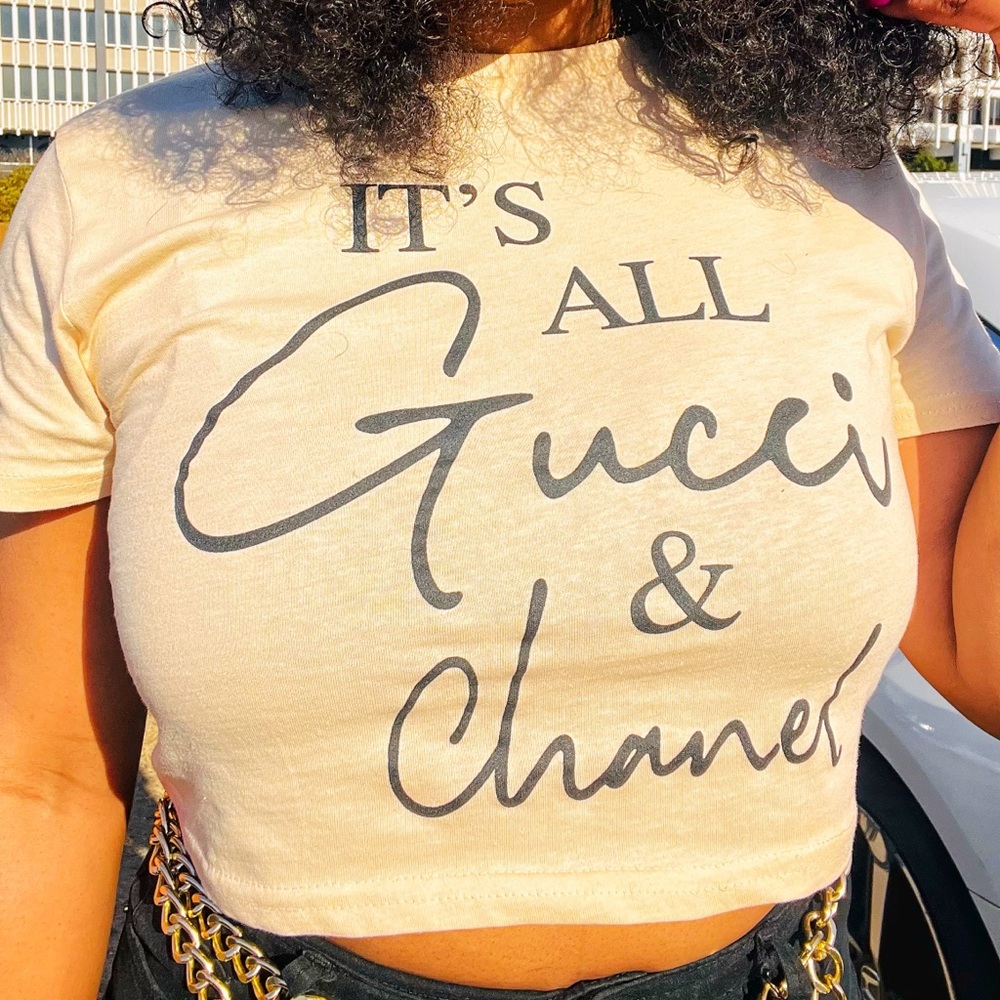It’s All Gucci & Chanel Crop Top Tee